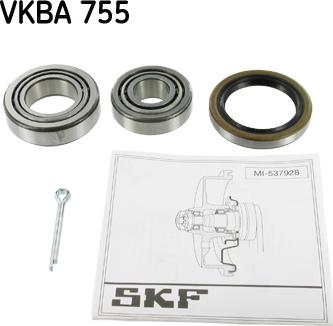 SKF VKBA 755 - Комплект підшипника маточини колеса autocars.com.ua