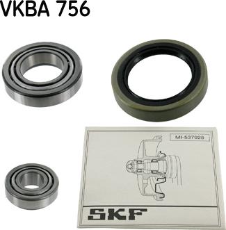 SKF VKBA 756 - Комплект подшипника ступицы колеса autodnr.net