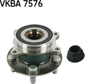 SKF VKBA 7576 - Комплект підшипника маточини колеса autocars.com.ua