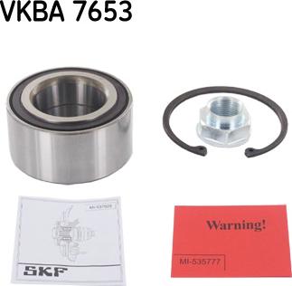 SKF VKBA 7653 - Комплект підшипника маточини колеса autocars.com.ua