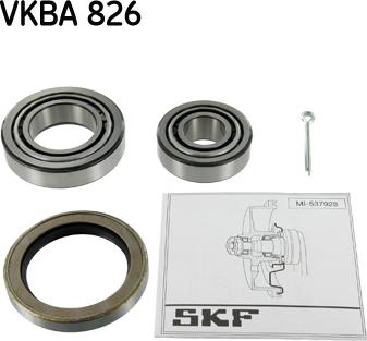 SKF VKBA 826 - Комплект подшипника ступицы колеса avtokuzovplus.com.ua