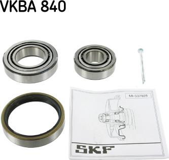 SKF VKBA 840 - Комплект підшипника маточини колеса autocars.com.ua