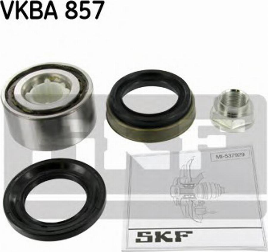 SKF VKBA 857 - Комплект підшипника маточини колеса autocars.com.ua