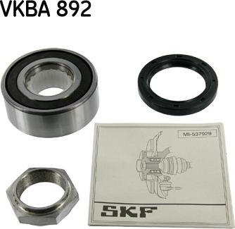 SKF VKBA 892 - Комплект подшипника ступицы колеса autodnr.net