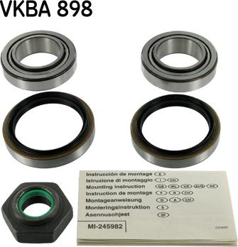 SKF VKBA 898 - Комплект подшипника ступицы колеса avtokuzovplus.com.ua