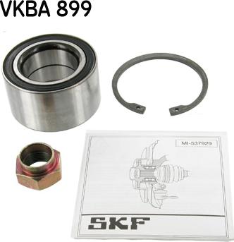 SKF VKBA 899 - Комплект підшипника маточини колеса autocars.com.ua