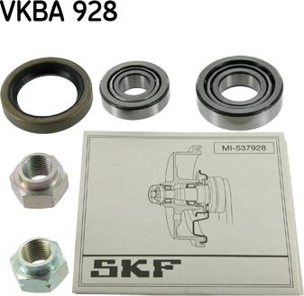 SKF VKBA 928 - Комплект подшипника ступицы колеса avtokuzovplus.com.ua