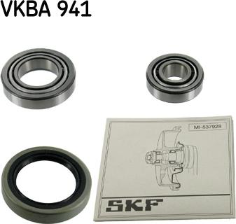 SKF VKBA 941 - Комплект підшипника маточини колеса autocars.com.ua