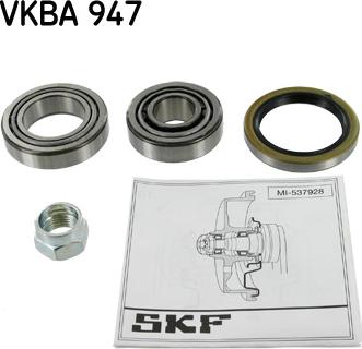 SKF VKBA 947 - Комплект підшипника маточини колеса autocars.com.ua