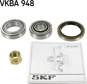 SKF VKBA 948 - Комплект подшипника ступицы колеса avtokuzovplus.com.ua