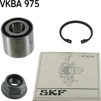 SKF VKBA 975 - Комплект підшипника маточини колеса autocars.com.ua