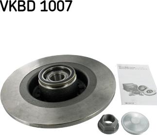 SKF VKBD 1007 - Гальмівний диск з підшипником autocars.com.ua