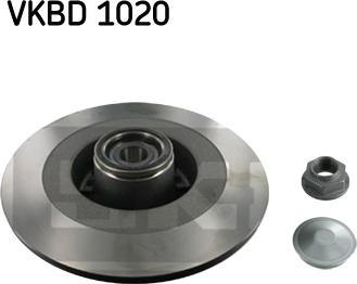 SKF VKBD 1020 - Гальмівний диск autocars.com.ua