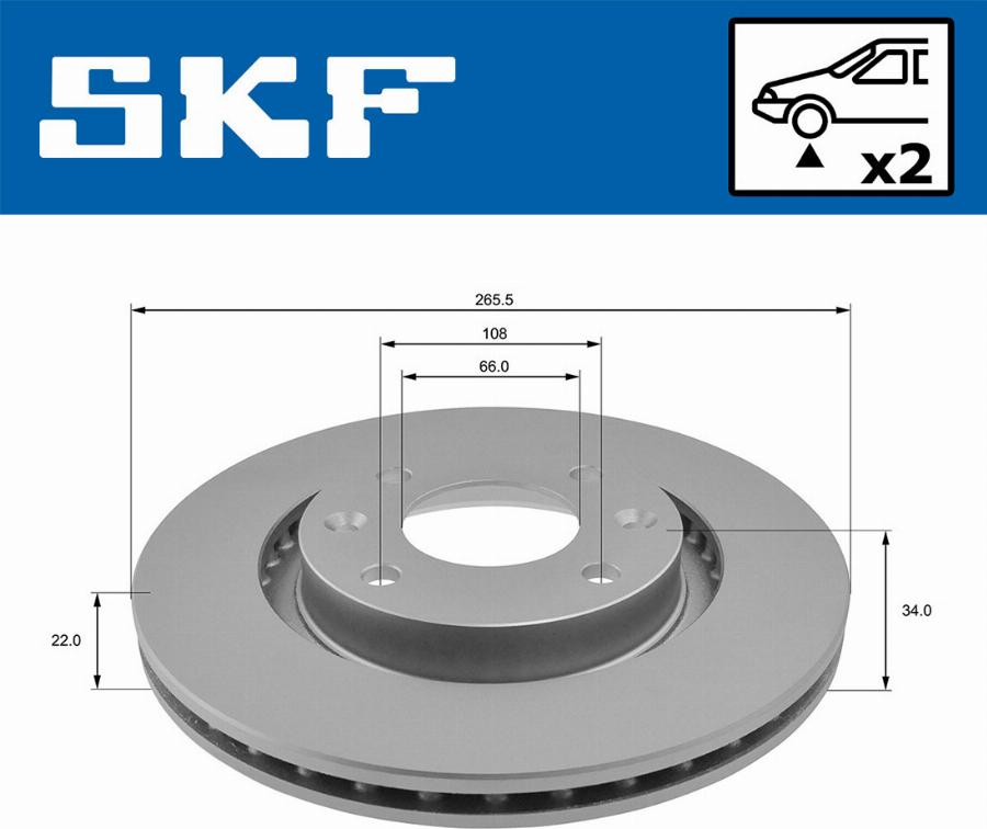 SKF VKBD 80001 V2 - Тормозной диск avtokuzovplus.com.ua