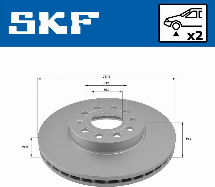 SKF VKBD 80005 V2 - Тормозной диск autodnr.net