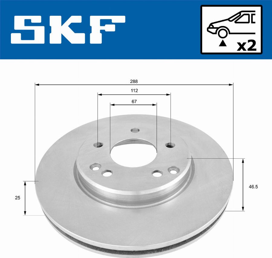 SKF VKBD 80020 V2 - Тормозной диск avtokuzovplus.com.ua