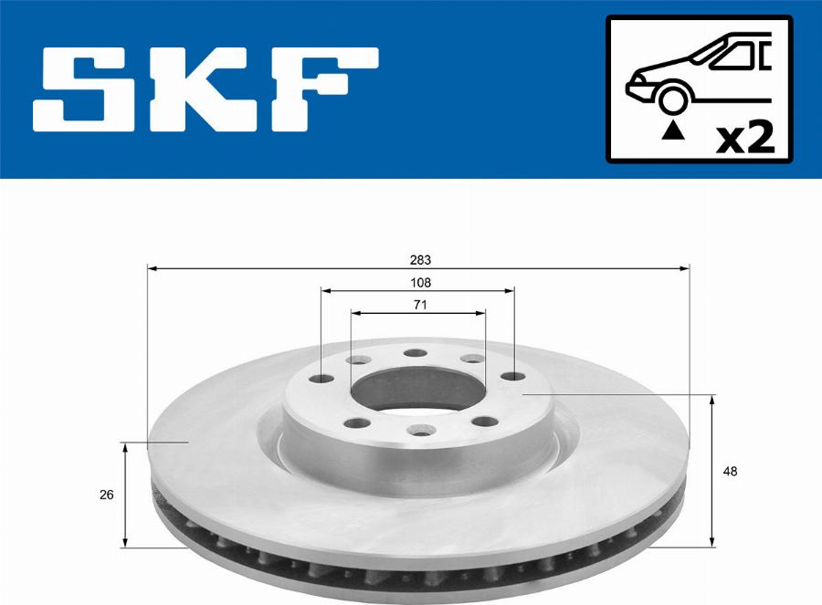 SKF VKBD 80049 V2 - Тормозной диск avtokuzovplus.com.ua