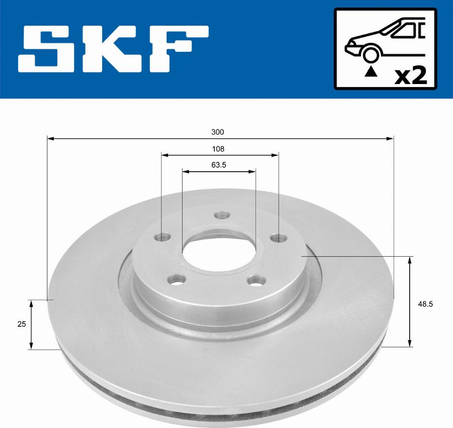 SKF VKBD 80053 V2 - Тормозной диск avtokuzovplus.com.ua