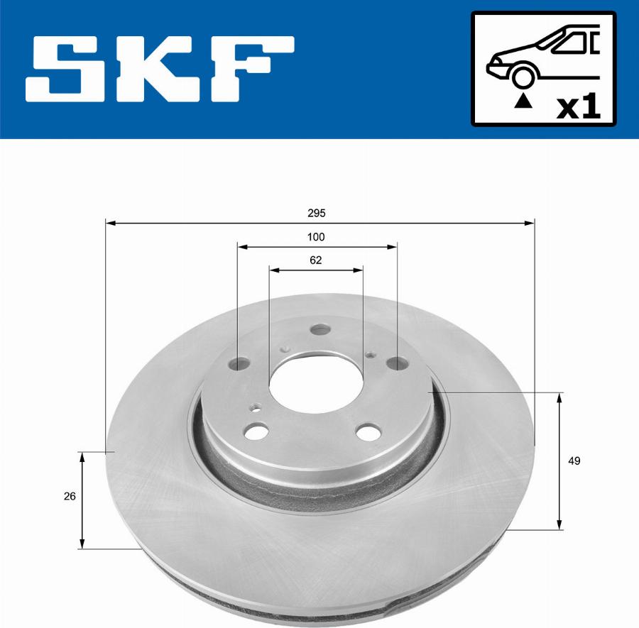 SKF VKBD 80078 V1 - Тормозной диск avtokuzovplus.com.ua