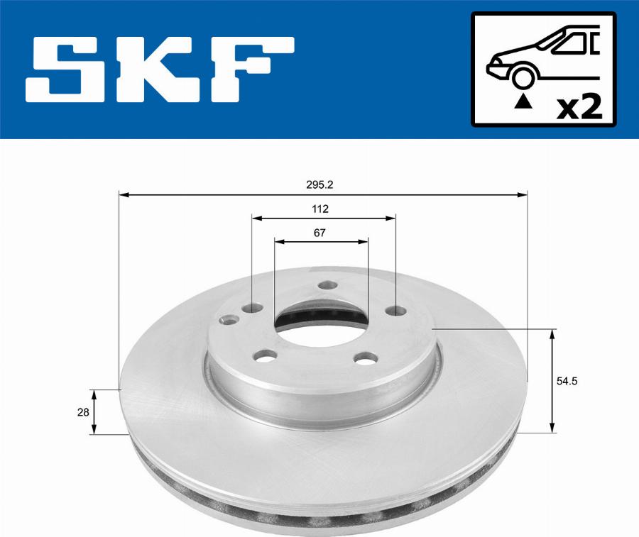 SKF VKBD 80081 V2 - Гальмівний диск autocars.com.ua