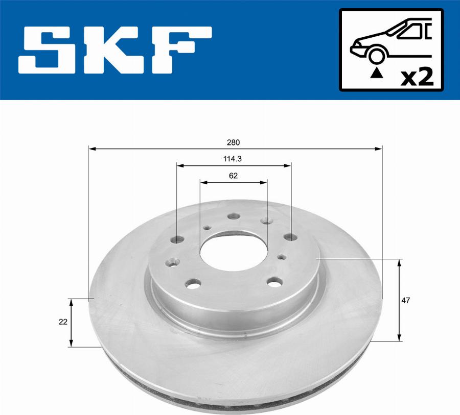 SKF VKBD 80100 V2 - Тормозной диск avtokuzovplus.com.ua