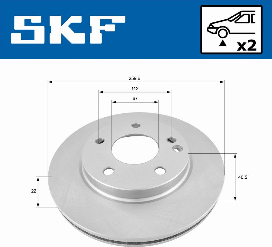 SKF VKBD 80119 V2 - Тормозной диск avtokuzovplus.com.ua