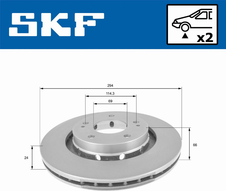 SKF VKBD 80127 V2 - Тормозной диск avtokuzovplus.com.ua