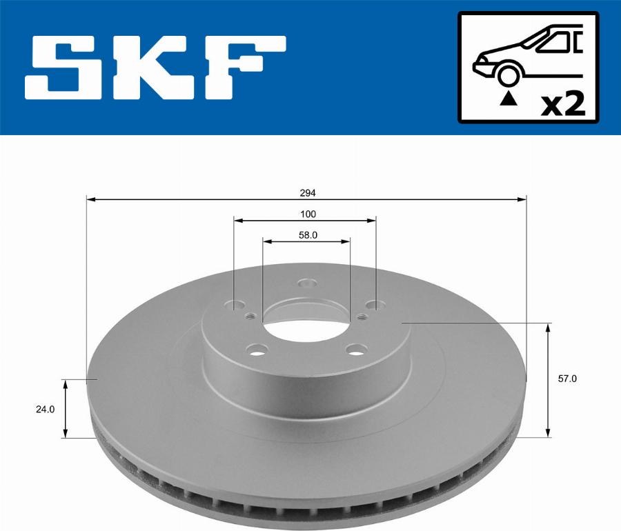 SKF VKBD 80153 V2 - Тормозной диск avtokuzovplus.com.ua