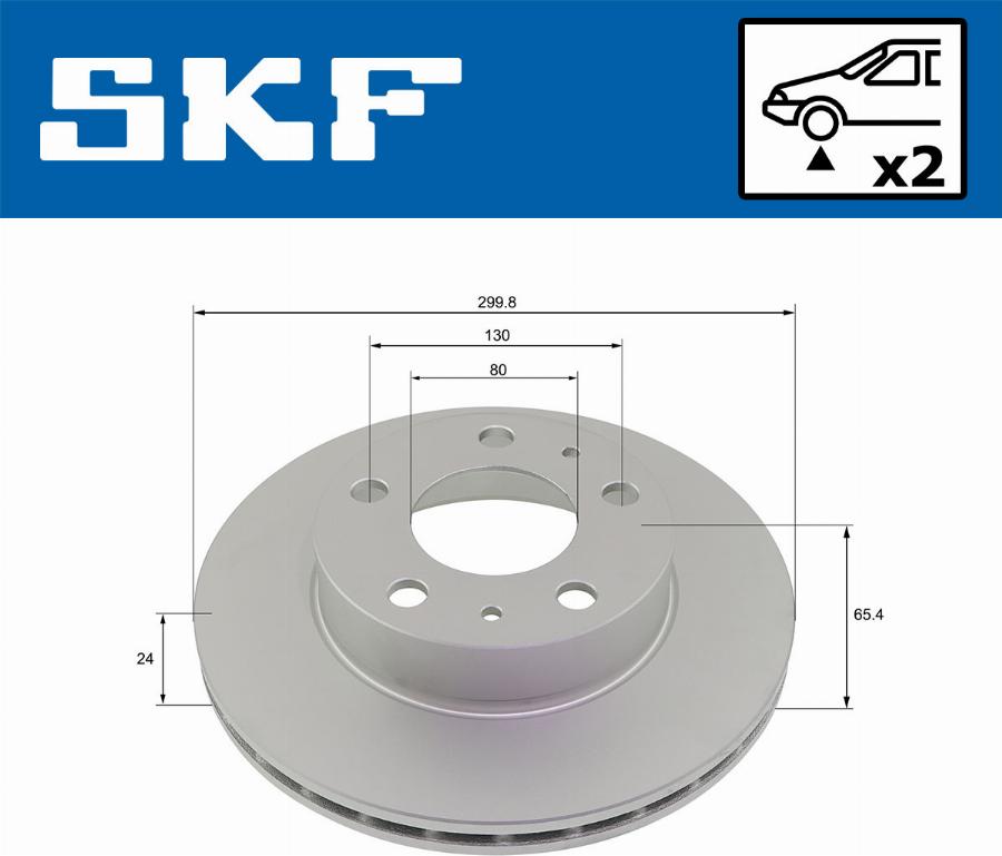 SKF VKBD 80177 V2 - Гальмівний диск autocars.com.ua