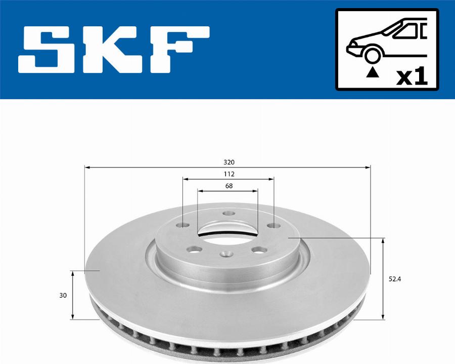 SKF VKBD 80178 V1 - Гальмівний диск autocars.com.ua