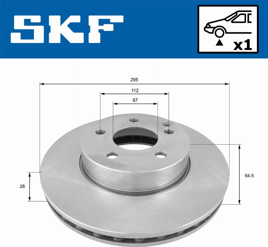 SKF VKBD 80181 V1 - Тормозной диск avtokuzovplus.com.ua