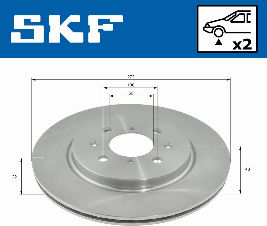 SKF VKBD 80185 V2 - Тормозной диск avtokuzovplus.com.ua