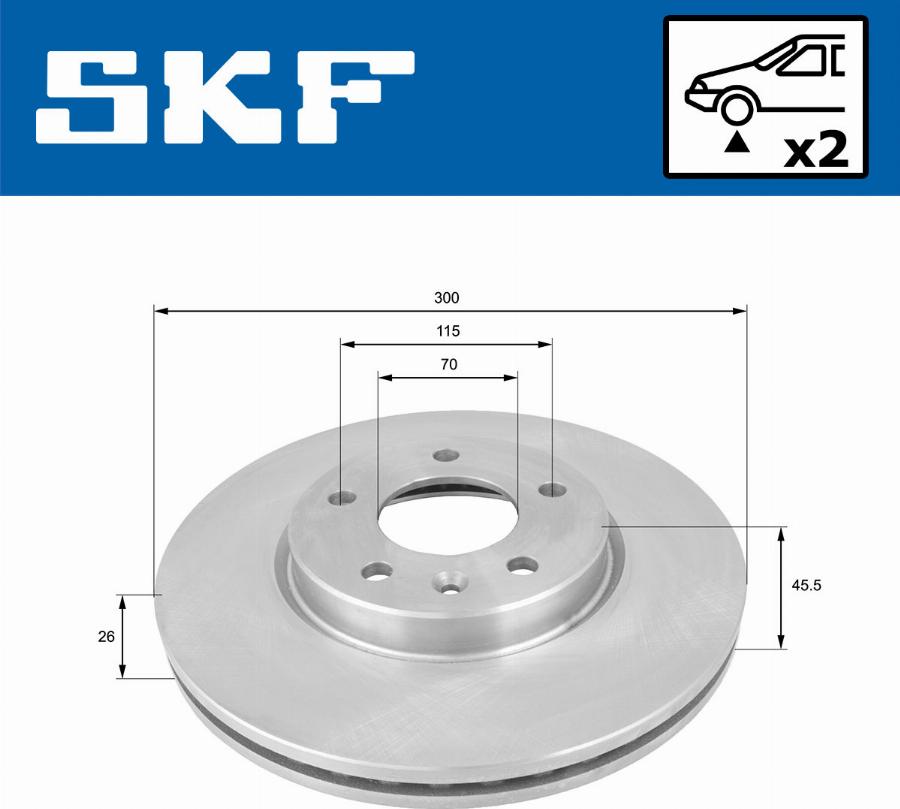 SKF VKBD 80194 V2 - Гальмівний диск autocars.com.ua