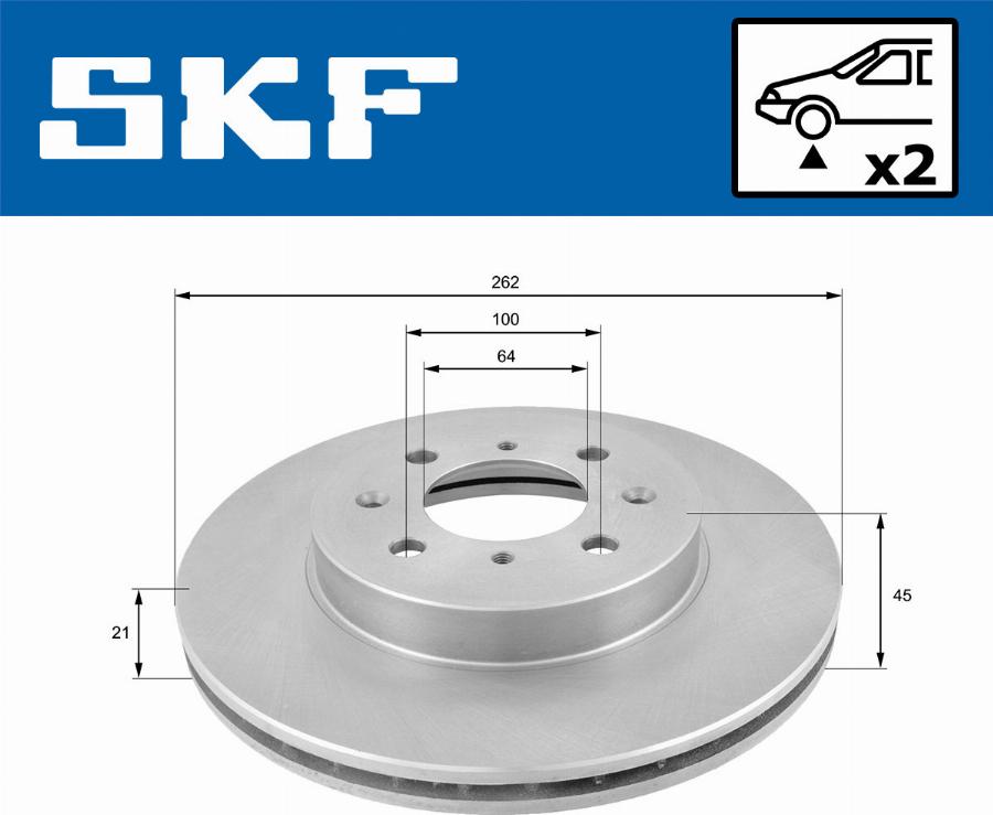 SKF VKBD 80215 V2 - Гальмівний диск autocars.com.ua