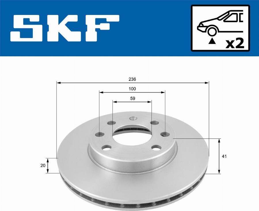 SKF VKBD 80250 V2 - Тормозной диск autodnr.net