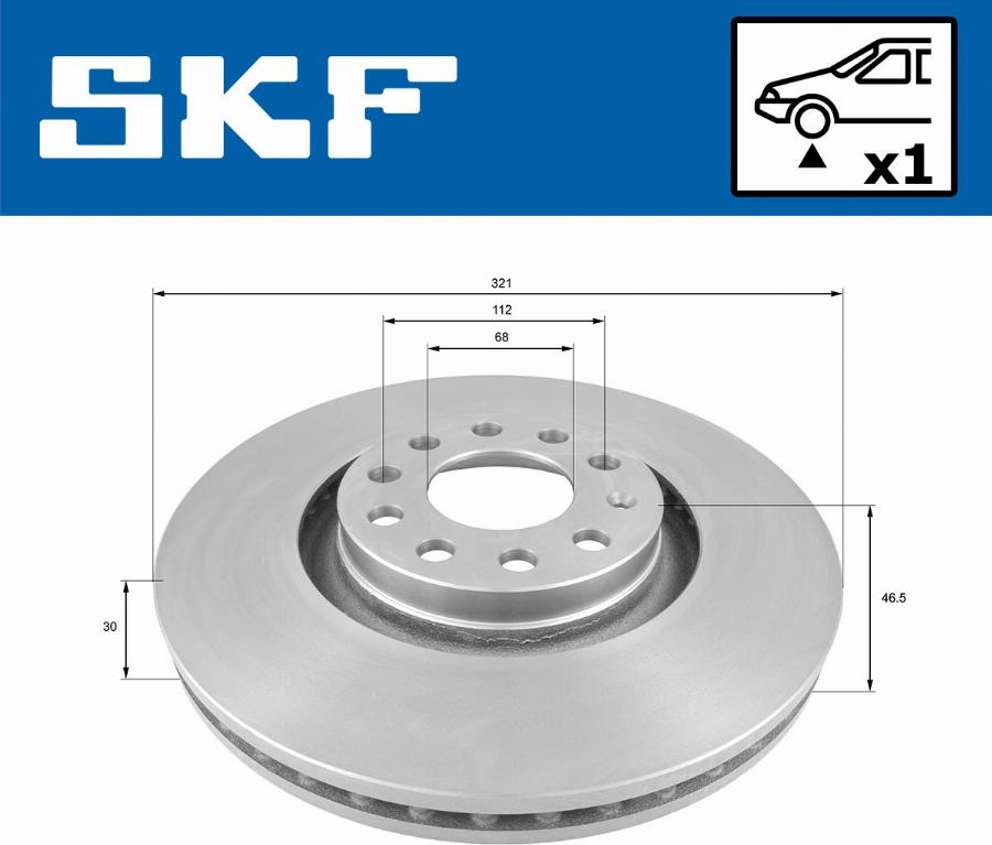 SKF VKBD 80254 V1 - Тормозной диск avtokuzovplus.com.ua