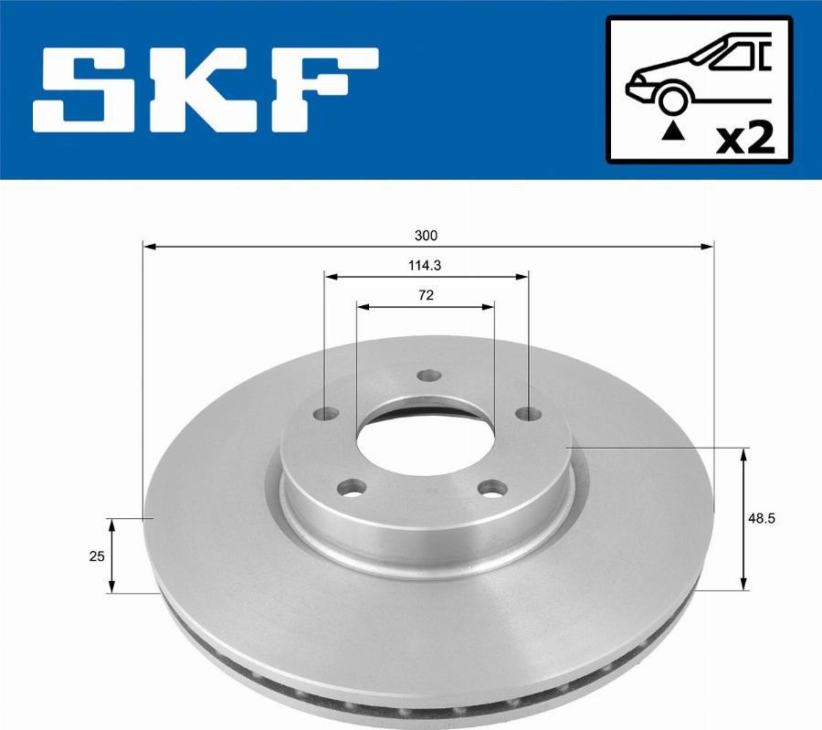 SKF VKBD 80273 V2 - Гальмівний диск autocars.com.ua