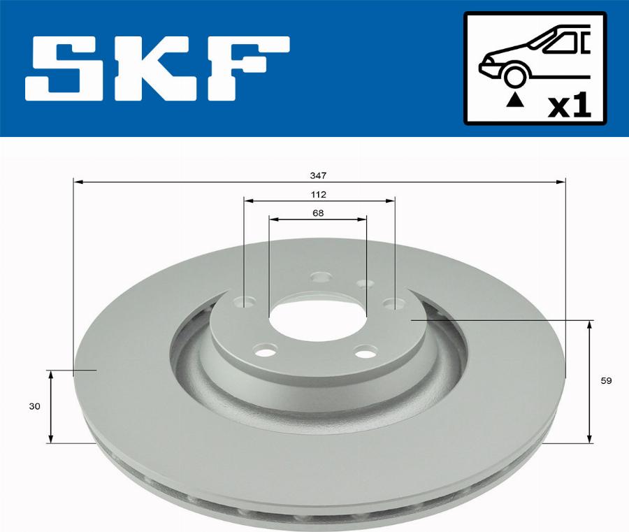 SKF VKBD 80274 V1 - Гальмівний диск autocars.com.ua