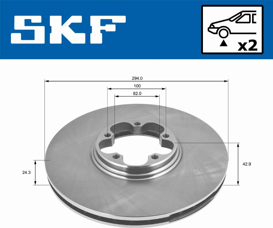 SKF VKBD 80279 V2 - Тормозной диск avtokuzovplus.com.ua