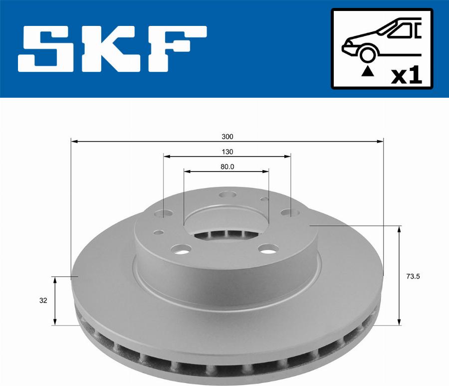 SKF VKBD 80288 V1 - Гальмівний диск autocars.com.ua