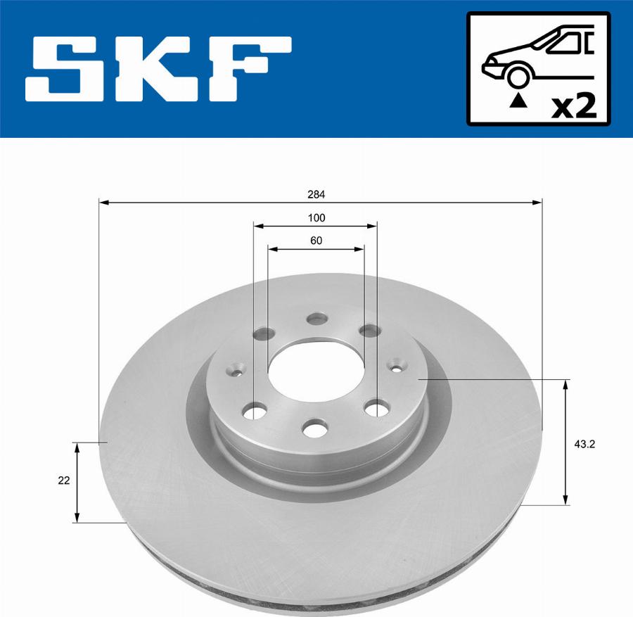 SKF VKBD 80311 V2 - Тормозной диск avtokuzovplus.com.ua