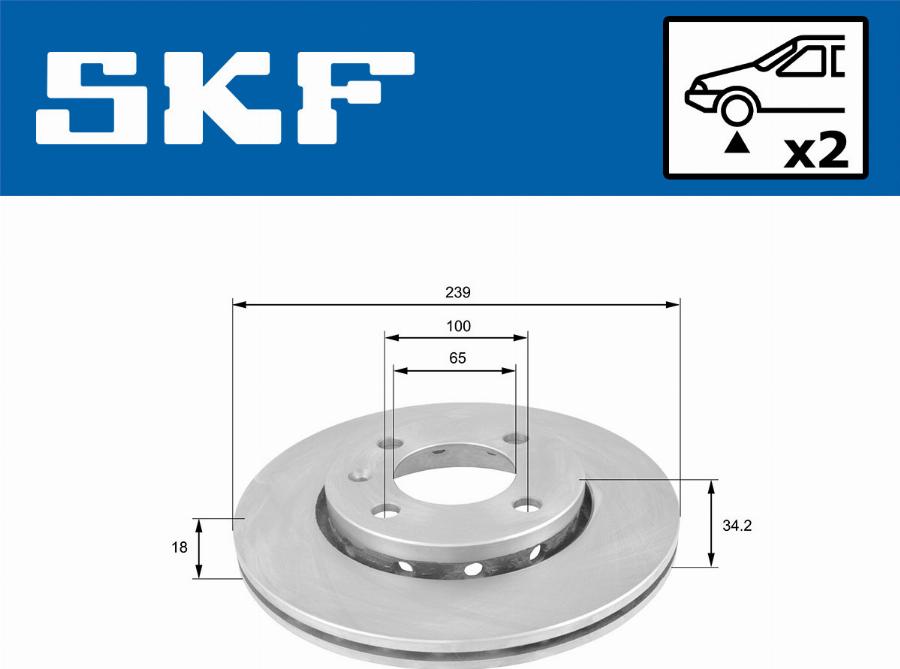 SKF VKBD 80331 V2 - Тормозной диск avtokuzovplus.com.ua