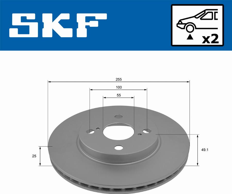 SKF VKBD 80333 V2 - Тормозной диск avtokuzovplus.com.ua