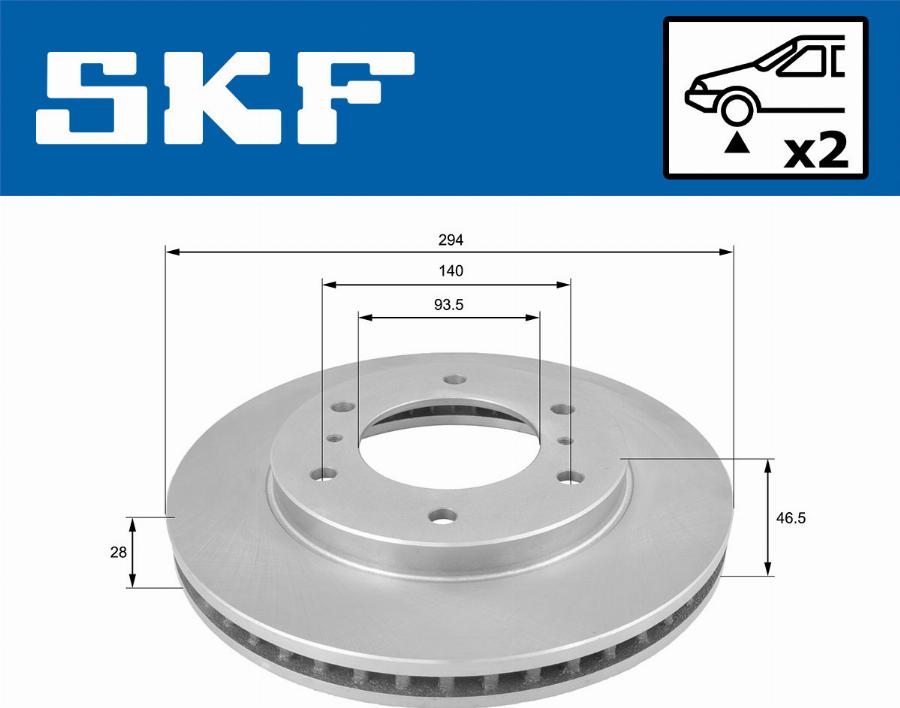 SKF VKBD 80340 V2 - Тормозной диск autodnr.net