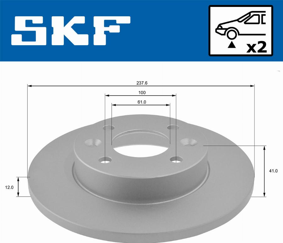 SKF VKBD 80343 S2 - Тормозной диск autodnr.net