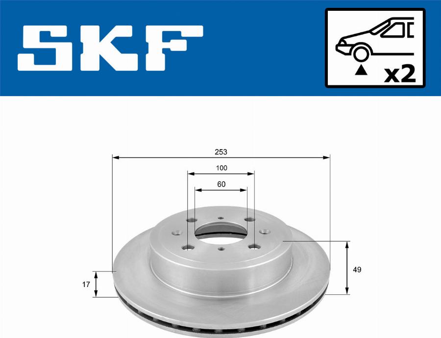 SKF VKBD 80347 V2 - Гальмівний диск autocars.com.ua