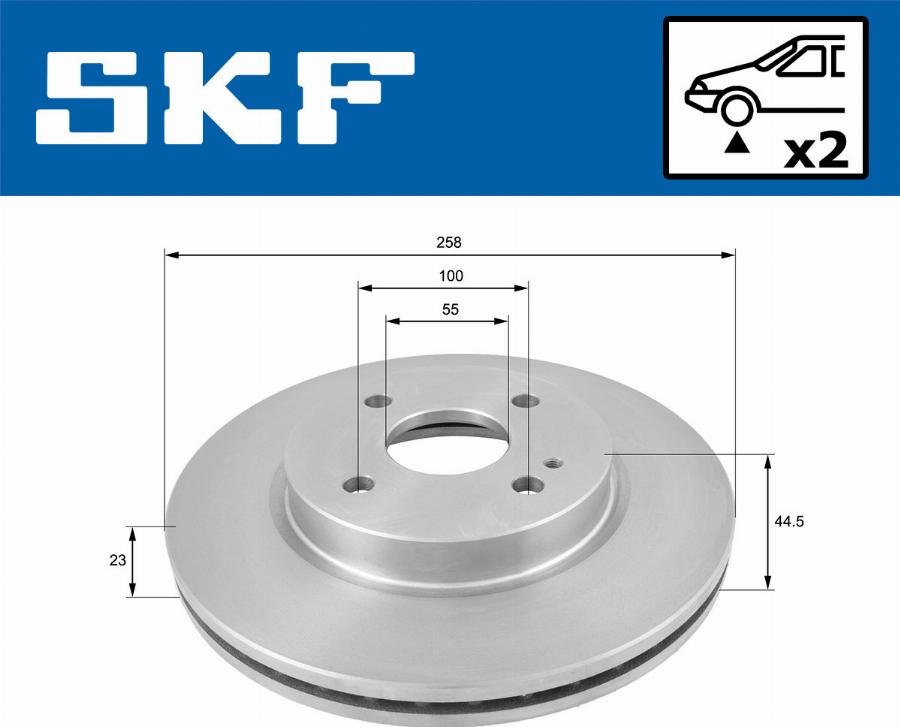 SKF VKBD 80351 V2 - Тормозной диск avtokuzovplus.com.ua