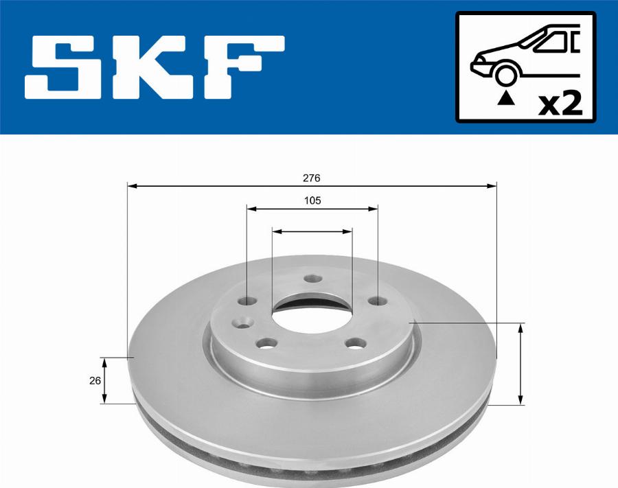 SKF VKBD 80354 V2 - Тормозной диск autodnr.net