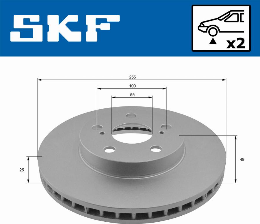 SKF VKBD 80383 V2 - Тормозной диск autodnr.net