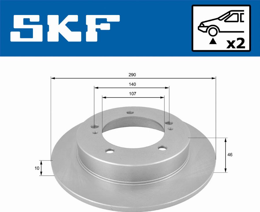 SKF VKBD 80399 S2 - Тормозной диск avtokuzovplus.com.ua